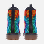 Leather Boots Colorful Tie Dye