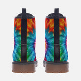 Leather Boots Colorful Tie Dye