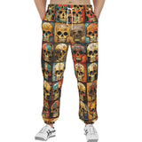 Men's Sweatpants Collage of Colorful Skulls