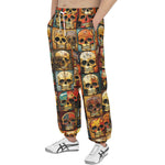 Men's Sweatpants Collage of Colorful Skulls