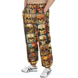 Men's Sweatpants Collage of Colorful Skulls