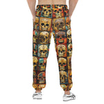 Men's Sweatpants Collage of Colorful Skulls