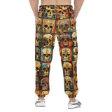 Men's Sweatpants Collage of Colorful Skulls