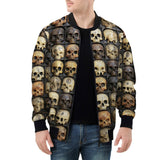 Bomber Jacket Wooden Skulls Array