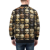 Bomber Jacket Wooden Skulls Array