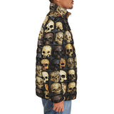 Down-Padded Puffer Jacket Wooden Skulls Array