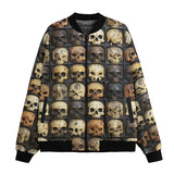 Bomber Jacket Wooden Skulls Array