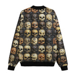 Bomber Jacket Wooden Skulls Array