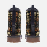 Leather Boots Wooden Skulls Array