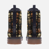 Leather Boots Wooden Skulls Array