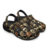 Classic Clogs Wooden Skulls Array