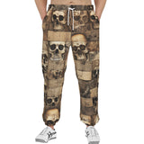 Men's Sweatpants Wooden Skulls Mosaic Wall