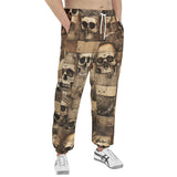 Men's Sweatpants Wooden Skulls Mosaic Wall