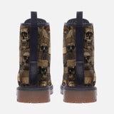 Leather Boots Wooden Skulls Mosaic Wall