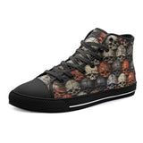 High-Top Canvas Shoes Skulls Collage