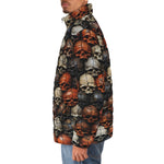 Down-Padded Puffer Jacket Skulls Collage