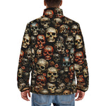 Down-Padded Puffer Jacket Colorful Skulls Wall Art