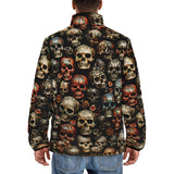 Down-Padded Puffer Jacket Colorful Skulls Wall Art