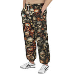 Men's Sweatpants Colorful Skulls Wall Art