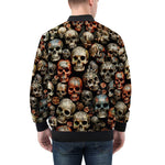 Bomber Jacket Colorful Skulls Wall Art