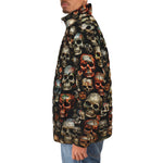 Down-Padded Puffer Jacket Colorful Skulls Wall Art