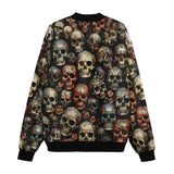 Bomber Jacket Colorful Skulls Wall Art