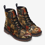 Leather Boots Broken Skulls Mosaic