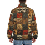 Down-Padded Puffer Jacket Broken Skulls Mosaic