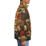 Down-Padded Puffer Jacket Broken Skulls Mosaic