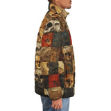 Down-Padded Puffer Jacket Broken Skulls Mosaic
