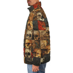 Down-Padded Puffer Jacket Broken Skulls Mosaic