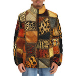 Down-Padded Puffer Jacket Safari Patchwork