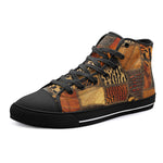 High-Top Canvas Shoes Safari Patchwork