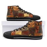 High-Top Canvas Shoes Safari Patchwork