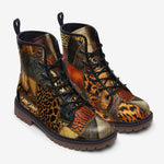 Leather Boots Safari Patchwork