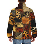 Down-Padded Puffer Jacket Safari Patchwork