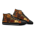 High-Top Canvas Shoes Safari Patchwork