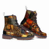 Leather Boots Safari Patchwork