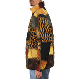 Down-Padded Puffer Jacket Safari Patchwork