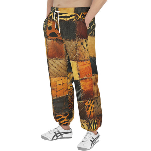 Men's Sweatpants African Animals Skin Patchwork