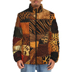 Down-Padded Puffer Jacket African Art Patchwork