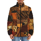 Down-Padded Puffer Jacket African Art Patchwork