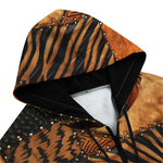 Men's Zip Up Hoodie African Art Patchwork