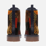 Leather Boots African Art Patchwork