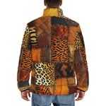 Down-Padded Puffer Jacket Safari Grunge Patchwork