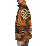 Down-Padded Puffer Jacket Safari Grunge Patchwork