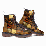 Leather Boots Animal Carved Wood Blocks