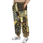 Men's Sweatpants African Art Leather Patchwork