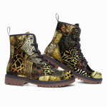 Leather Boots African Art Leather Patchwork