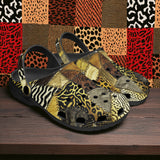 Classic Clogs African Art Leather Patchwork
